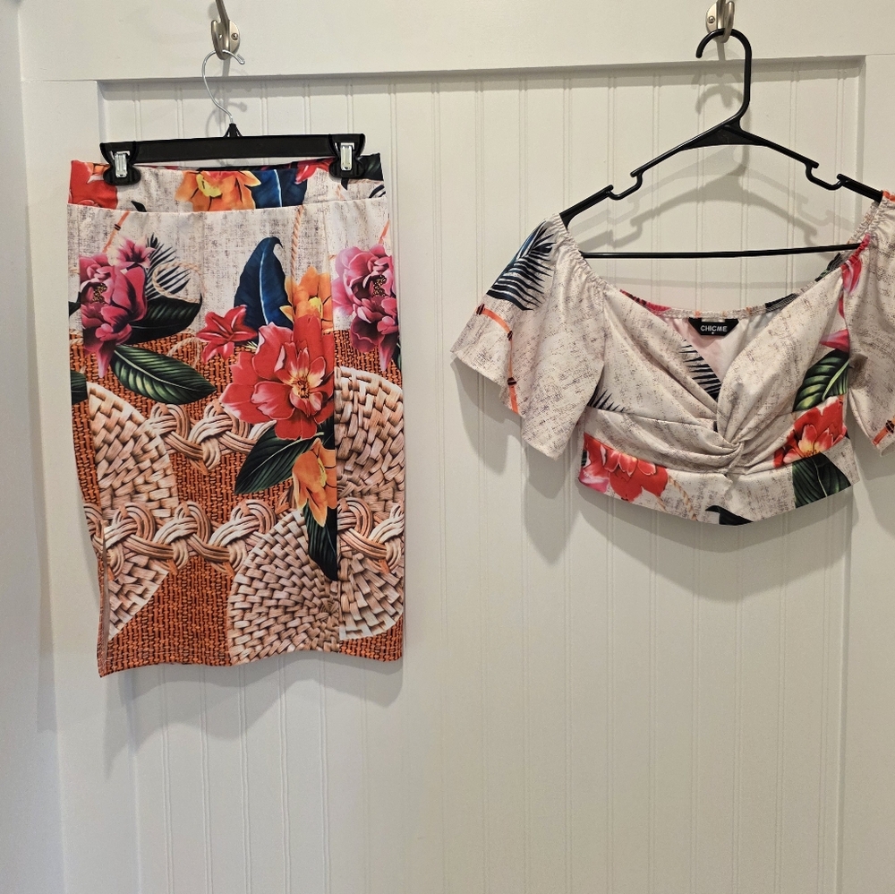 Floral Print Skirt - Multicolor